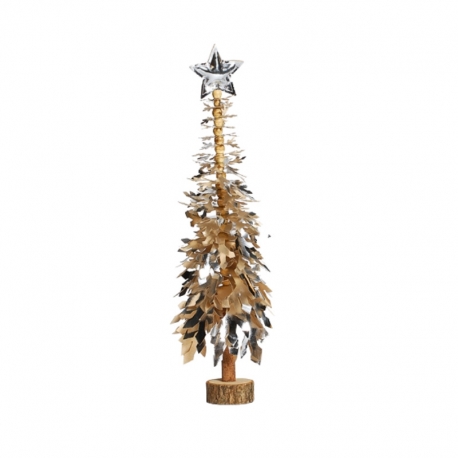 Sapin cuir synthétique argenté 