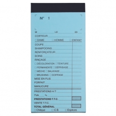 Carnet de caisse autocopiant avec numéro 