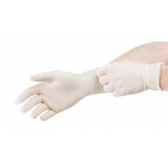 Gants blancs en latex jetables 