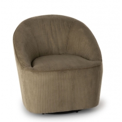 Fauteuil pivotant Viby kaki 
