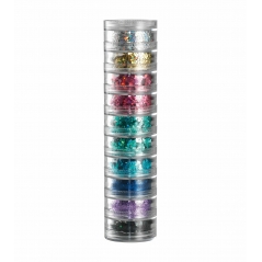 Kit de 10 pots de paillettes Glitter mix 