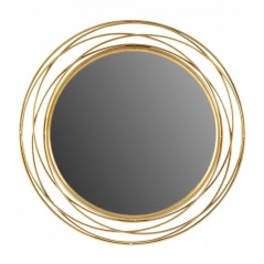 Miroir cercle doré