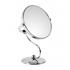 Miroir double face grossissant sur pied x10