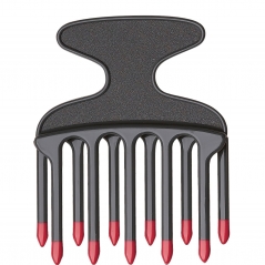 Peigne afro à doubles dents décalés