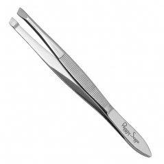 Pince à épiler mors carré rectifié souple