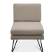 Fauteuil Jacques toile stone