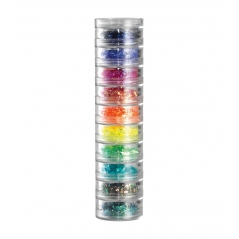 Kit de 10 pots de paillettes Glitter mix